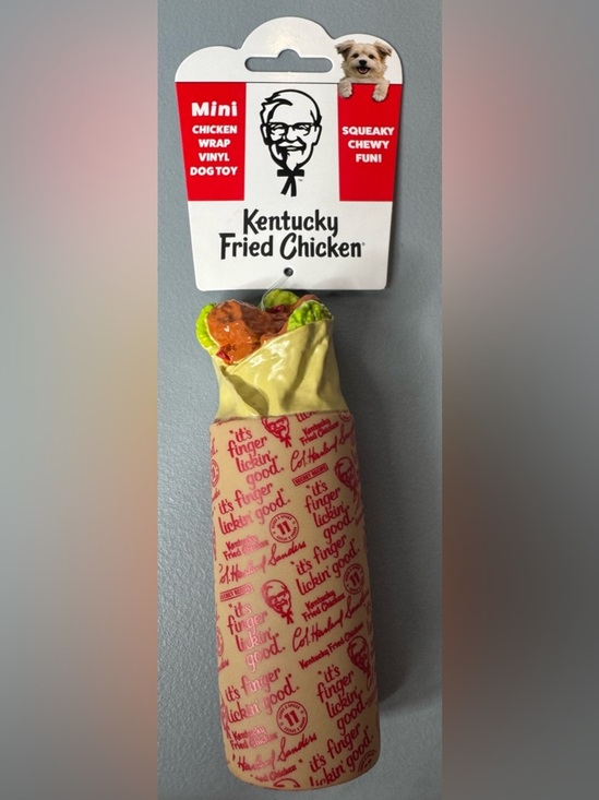 Other - Kentucky Fried Chicken Mini Chicken Wrap Vinyl Dog Toy squeaky chewy novelty